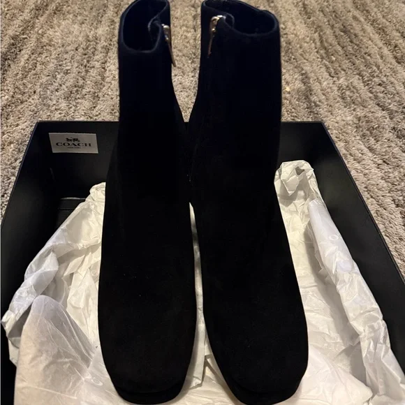 Elegant Black coach Women's Ankle Boots - Picture 5 of 7